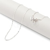 925 Sterling Silver Cable Chain Adjustable Slider Necklaces for Women NJEW-U030-01S-01-5