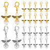 40Pcs 2 Colors Glass Pearl & Alloy Angel Pendant Decorations HJEW-PH02265-1