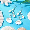 304 Stainless Steel Shell Shape Dangle Earrings EJEW-JE06382-4
