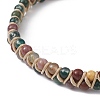 Natural Indian Agate Round Braided Bead Bracelets BJEW-JB09840-01-2