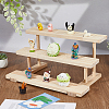 3-Tier Wood Earring Display Card Organizer Riser Rack ODIS-WH0099-21-3