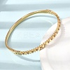 304 Stainless Steel Crystal Rhinestone Horse Eye Hinged Cuff Bangles for Women SA-CBA61B8-11G-2