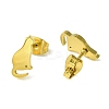 Cute Little Animal Theme 304 Stainless Steel Stud Earrings LS-EJEW-B041-02C-G-2