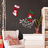 4Pcs 4 Style Cloth Christmas Stocking Hanging Decoration AJEW-WR0001-76-6