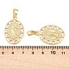 Brass Micro Pave Cubic Zirconia Pendants KK-C162-095G-3