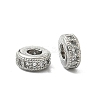 Brass Micro Pave Clear Cubic Zirconia Beads ZIRC-I038-31P-1