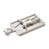 Non-Tarnish 304 Stainless Steel Religion Pendants STAS-E184-23P-3