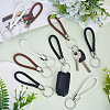 24Pcs 3 Colors Imitation Leather Keychain KEYC-CP0001-21-4
