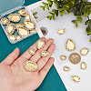 24Pcs 4 Style Brass Cabochon Connector Setting RB-PH0001-18G-6