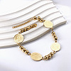 304 Stainless Steel Link Bracelets for Women BJEW-A042-01G-1