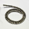 Natural Pyrite Round Beads Strands G-F197-10-6mm-3