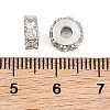 Brass Pave Clear Cubic Zirconia Beads CU-CBA6A75-19A-P-3
