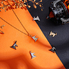 6Pcs 3 Colors Brass Micro Pave Clear Grade AAA Cubic Zirconia Pendants KK-BBC0015-43-4