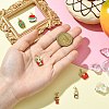 6Pcs 6 Styles Food Brass Pendants KK-CJ0003-63-4
