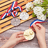9Pcs 9 Colors Zinc Alloy Medal AJEW-GA0002-90-3