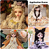 6Pcs 6 Colors High Temperature Fiber Long Wavy Roman Hairstyle Doll Wig Hair DIY-GL0005-61-6
