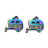 Rainbow Color Alloy Pendants PALLOY-S180-114-NR-2