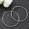 Tarnish Resistant 304 Stainless Steel Big Hoop Earrings X-EJEW-F105-04P-2