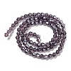 Transparent Electroplate Glass Beads Strands EGLA-A039-T4mm-A04-2