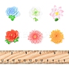 24Pcs 6 Styles Opaque Resin Flowers Cabochons RESI-FS0002-16-5