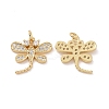Brass Cubic Zirconia Pendants KK-G453-21G-1