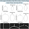 120Pcs 4 Styles 316 Surgical Stainless Steel Wine Glass Charms Rings STAS-BBC0009-37S-2