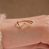 Wave Shaped 925 Sterling Silver Micro Pave Clear Cubic Zirconia Finger Rings FS-WG6021D-07-3