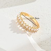 Exquisite Copper Inlaid Zircon Pearl Fashion Ring for Women Party Gift LE9138-2-1