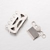 Tarnish Resistant 304 Stainless Steel Multi-Strand Box Clasps STAS-G140-14P-2