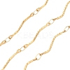 304 Stainless Steel Wavy Bar Link Chains CHS-H116-01M-G-1