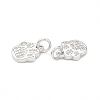 Rack Plating Brass Micro Pave Clear Cubic Zirconia Charms KK-C011-58P-2