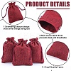 Polyester Imitation Burlap Packing Pouches Drawstring Bags ABAG-BBC0001-02B-04-6