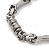 201 Stainless Steel Column Link Chain Necklace NJEW-F222-25P-3