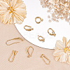40Pcs 8 Style Rack Plating Eco-friendly Brass Hoop Earring Findings KK-FH0004-08-5