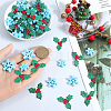 160Pcs 4 Styles Christmas Theme Opaque Resin Cabochons RESI-SC0005-80B-3