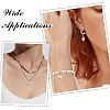 10Pcs Crackle Glass Pendants PALLOY-YW00067-01-6
