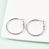 Tarnish Resistant 201 Stainless Steel Hoop Earrings EJEW-F188-24P-A-4