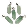 Natural Green Aventurine Pendants G-Z067-07P-13-2