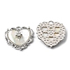 Brass Cubic Zirconia Pendants KK-K334-02P-2