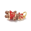 Brass Enamel Pendants KK-H523-04B-G-2
