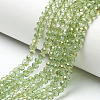 Electroplate Transparent Glass Beads Strands EGLA-A034-T4mm-H02-1