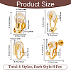 32Pcs 4 Style Brass Clip-on Earring Converters Findings KK-SP0001-28G-2