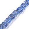 Gold Sand Lampwork Beads Strands LAMP-P069-02A-04-1
