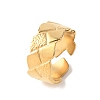 304 Stainless Steel Open Cuff Rings for Women RJEW-K309-27G-4