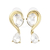 Alloy Rhinestones Stud Earrings EJEW-M075-04G-01-2