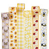 6 Rolls 6 Styles Polyester Ribbon OCOR-KS0001-01-2