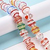 Round Handmade Clear Lampwork Beads Strands LAMP-G150-02D-2