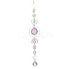 Glass Teardrop Window Hanging Suncatchers HJEW-JM04515-02-2