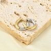 201 Stainless Steel Two Tone Hoop Earrings EJEW-Q002-01G-01-1