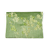 Plum Blossom Embroidery Silk Cloth Envelope Jewelry Storage Bags with Snap Button ABAG-N008-8x10-D01-3